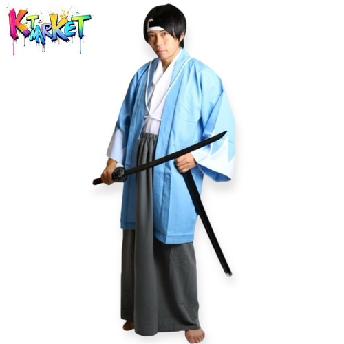 Bandeau kimono hakama - , bleu