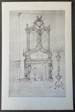 Meuble cheminée glace vitrine