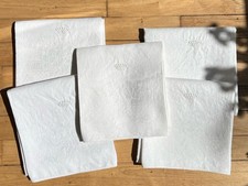 Ensemble de 5 torchons damassés couronne Comtale XIX