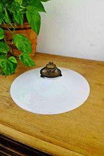 Antique white opaline glass pendant lamp