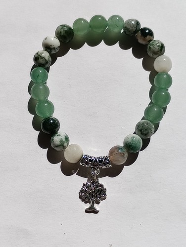 Bracelet agate mousse - agate,