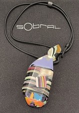Sobral Pedra Naturalis Agatha Chunky Statement Pendant Necklace Multicolor