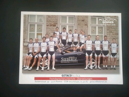 Cyclisme carte equipe kuota - carte,