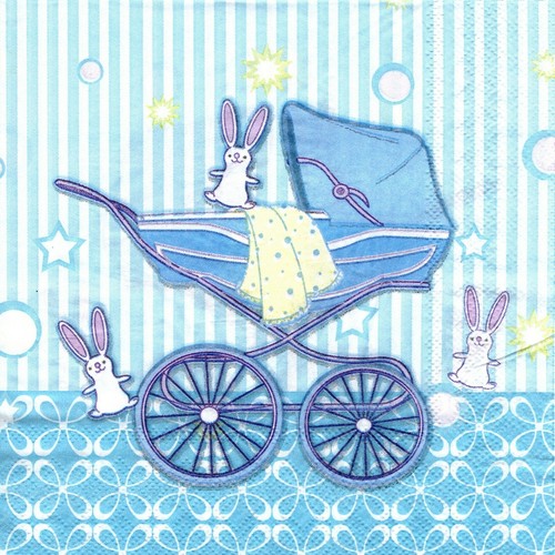 Serviettes papier naissance - en,