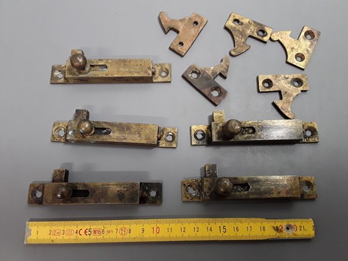 Lot anciens loquets porte - 5,