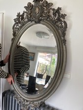 GRAND MIROIR OVALE ANCIEN