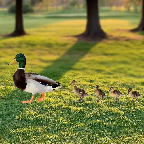 Statues canard piquets - 5x,