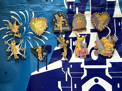 Lot tinker bell pins - bell,