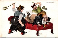 S17475 postcard humor - sexe fait - illustrator
