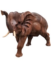 African elephant statue XL exotic wood 70cm
