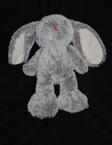 Peluche doudou lapin gris - lapin,