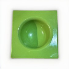 ETTORE SOTTSASS Squared Circle Bowl Italy MOMA Post Modern Ceramic Milan Expo