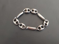 Bracelet grain de café argent