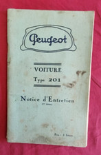 PEUGEOT 201 / notice