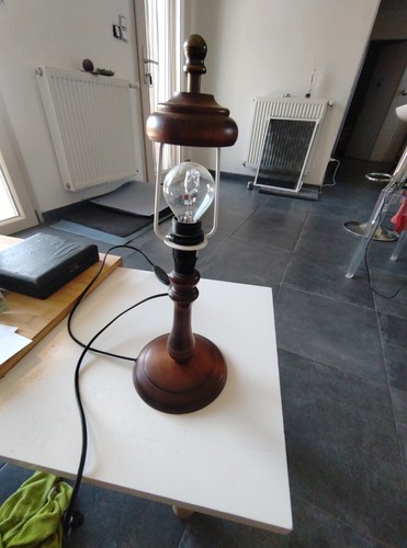 Lampe table marron - lampe,