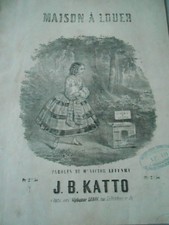 Ancienne Partition de Musique Maison à Louer