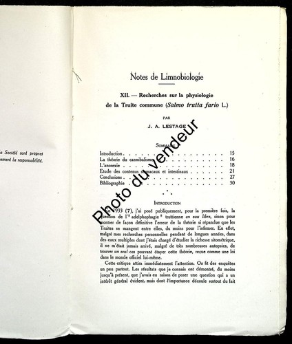 Ichtyologie 1937 physiologie - ichtyologie:,