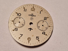 Vintage Lemania Military Chronograph Dial white colored broad arrow for 2210