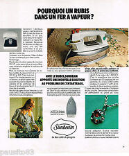 1976 ADVERTISING ADVERTISEMENT 055 SUNBEAM Steam Iron