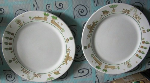 Lot assiettes thème jardin - 2,