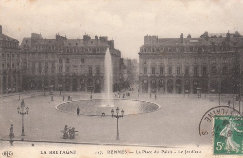 Cpa rennes place palais - cpa,