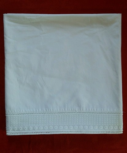Ancien drap plat popeline - drap,