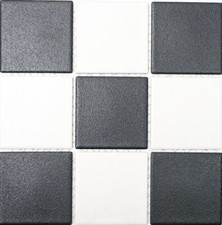 Carreaux de Mosaique Céramique Échecs Noir Vieux Blanc Bain Cuisine 22-0304-R10