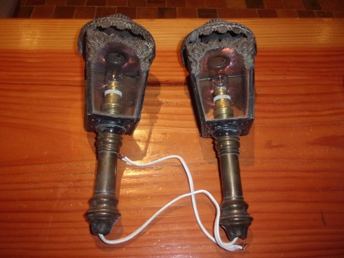 Ancienne paire lampe - , lanterne