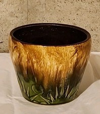 Vintage Robinson Ransbottom Roseville OH Pottery Jardiniere Pot Sun Star Moon 6"