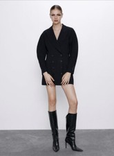 zara full sleeve tuxedo dress