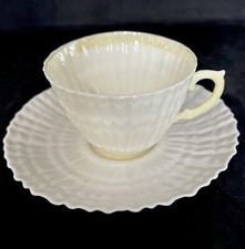 Belleek Irish Porcelain Cob Lustre Limpet Cup & Saucer(s) 3rd Mark 1926-1946