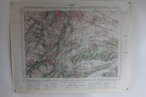 Ancienne carte ign givors - carte,
