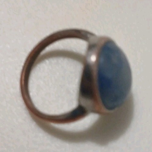 Bague sertie avec - pierre, bleue