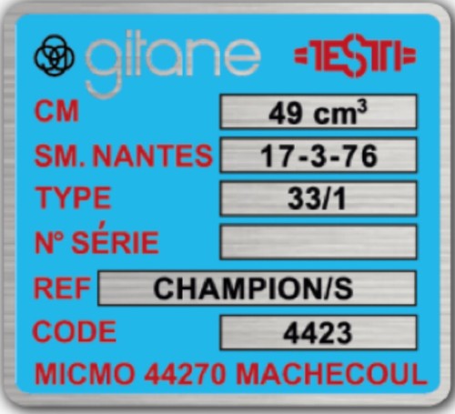Autocollant gitane testi - autocollant,