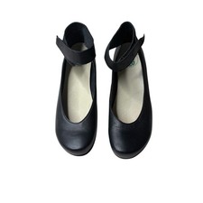 Loints of Holland Sydney Womens 41 US 10.5 Black Leather Wedge Mary Jane Hungary