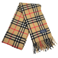 Authentic Burberry Nova Check 100% Cashmere Scarf Beige /muffler NS092155