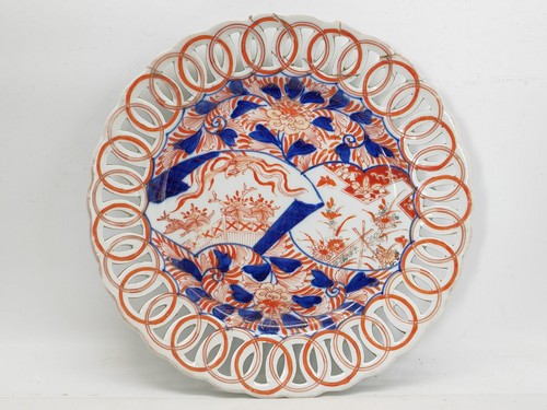 Assiette ajourée ancienne - assiette,