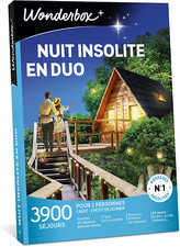 Coffret Cadeau  NUIT INSOLITE EN DUO voyage sejour  femme homme 3900 sejours