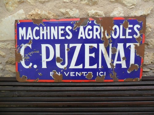 Grande plaque emaillee - plaque,