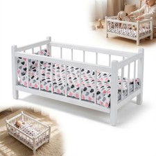 Lit poupée bois blanc +