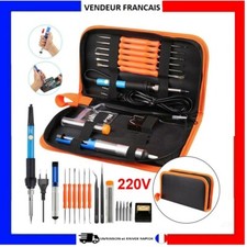 Kit Fer à Souder 220V 60W Electronique Soudage Température Réglable 200 à 450°C