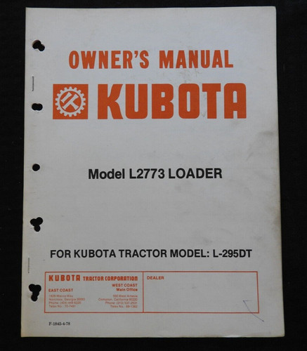 Tracteur kubota l295 295dt - tracteur,