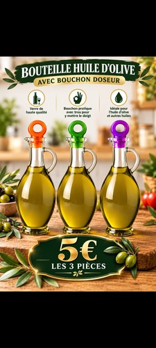 Bouteilles huile vinaigre - &,
