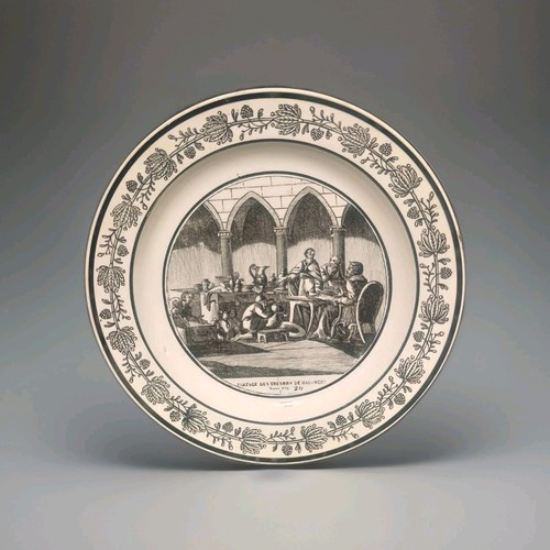 Assiette 19e faïence - faïence, fine