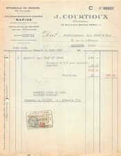 1928 J COURTIOUX MEASURING DEVICES IN PARIS - M. BLOCH IN CHARENTON