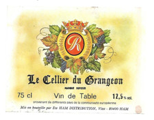 Etiquette de vin - Le cellier