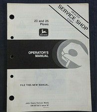 John Deere 650 655 750 755 850 855 900 TRACTOR #23 & 25 Charrue Opérateurs
