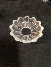 Coupelle Bobèche Lustre A Pampille Verre 8cm De Diamètre.