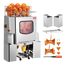 VEVOR Presse-Agrumes Électrique Extracteur de Jus d'Orange Commercial 120W  Inox