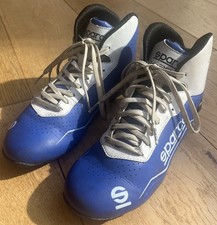 Sparco Blue/White K-Pole Go Karting Racing Boots Size UK 5